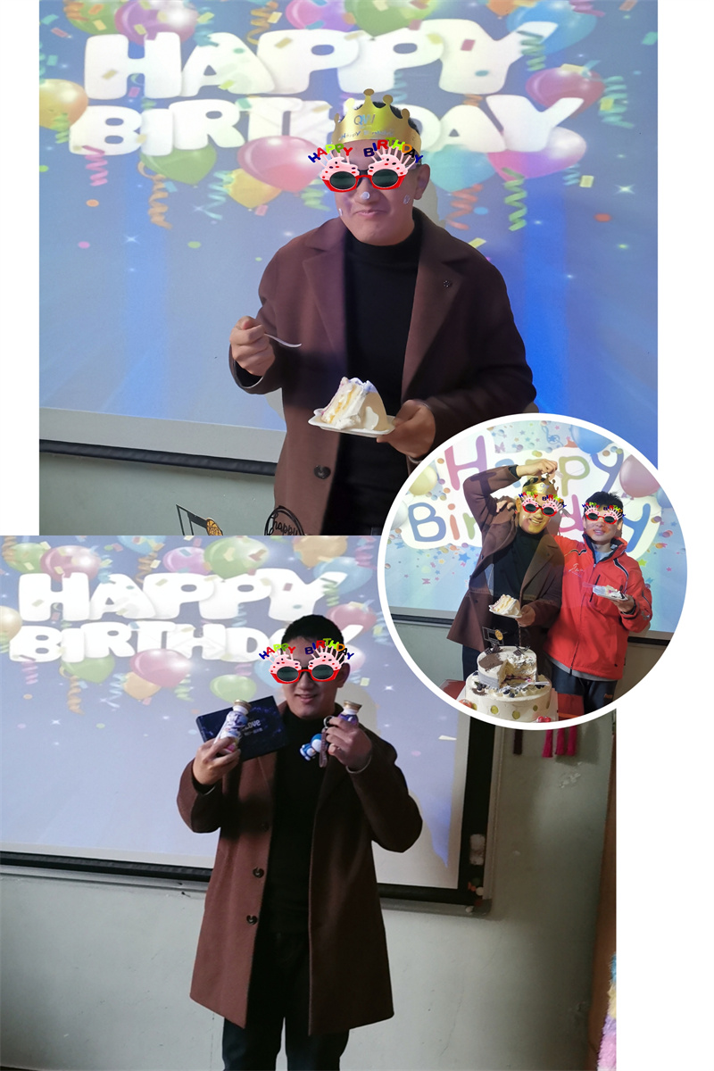 在学校和同学们一起过生日好开心啊！